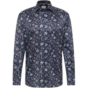Eterna - MODERN FIT - Overhemd - Navy - Lange Mouwen - NON IRON