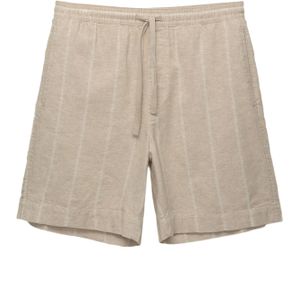 Pull&Bear Broek  lichtbeige / wit