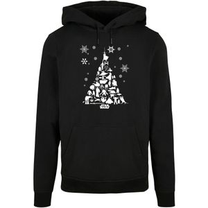 F4NT4STIC Sweatshirt 'Star Wars Christmas Tree'  zwart / wit