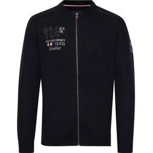 FQ1924 Gebreid vest 'Erland'  zwart / wit