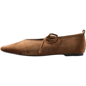 Next Ballerina met riempjes  karamel