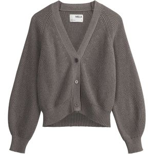 MELA Gebreid vest 'Bhuma'  grijs gemêleerd