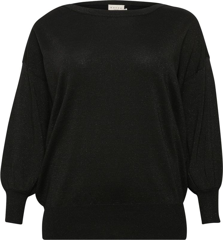 Kaffe - Curve Regitta - Gebreide Trui - Met Glitter - Boothals - Pofmouwen