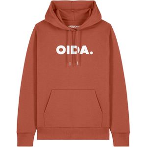 Watapparel Sweatshirt 'Oida'  lichtbruin / wit
