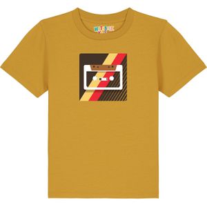 watabout.kids Shirt 'Kassette'  oker / geel / rood / wit