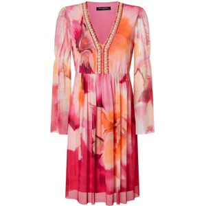 Ana Alcazar Jurk 'Zia'  oranje / rosa / magenta / pastelroze
