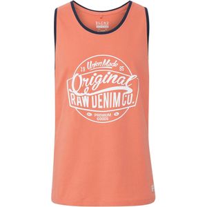 BLEND Shirt 'WALEX'  navy / oranje / wit