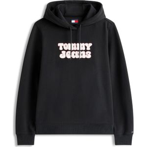 Tommy Jeans Sweatshirt 'ESS'  rosé / zwart / wit