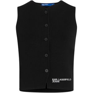 KARL LAGERFELD - Gebreide Bodywarmer - Zwart/Wit