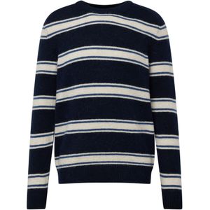 SELECTED Trui 'RAI'  navy / donkerblauw / offwhite