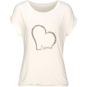 LASCANA Shirt  crème / bruin / zwart