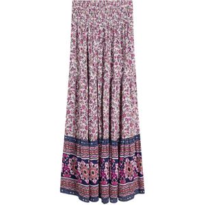 Bershka Rok  crème / navy / perzik / pink