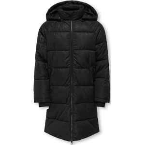 KIDS ONLY - KOGMIA L/S AOP PUFFER COAT - Gewatteerde Jas - Zwart - Met Capuchon