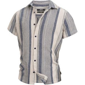 INDICODE JEANS Overhemd 'Cosby'  beige / blauw