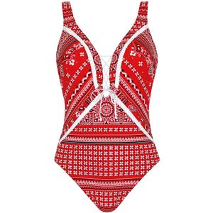 SUNFLAIR Badpak  rood / zwart / wit