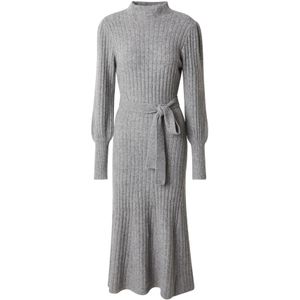 VILA Gebreide jurk  grijs gemêleerd