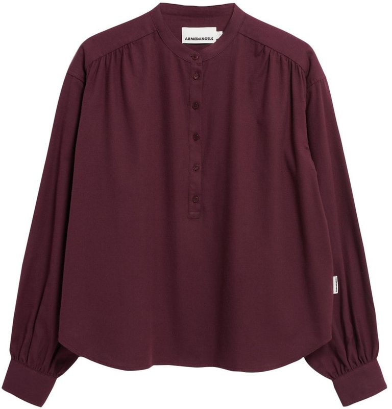 Armedangels - Efinaraa - Blouse - Effen - Lange Mouwen - Ruime Snit