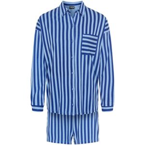 LSCN by LASCANA Korte pyjama  lichtblauw / donkerblauw