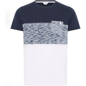 !Solid Shirt 'Sinor'  nachtblauw / blauw gemêleerd / wit