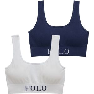 Polo Ralph Lauren BH ' Ribbed Seamless '  donkerblauw / offwhite
