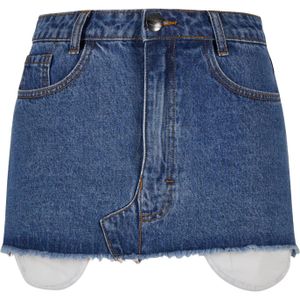 Von Dutch Originals Rok 'Pam'  blauw denim / goudgeel