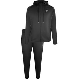 SikSilk Joggingpak  zwart / wit