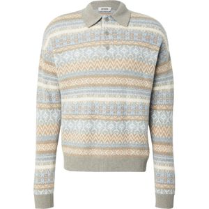 DRYKORN Trui 'Bekket 10'  lichtblauw / mokka / pastelgroen / wit