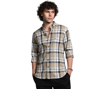 Campus Sutra Overhemd 'Dayana'  beige / grijs / lichtgrijs / wit