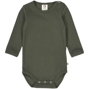 Müsli by GREEN COTTON Rompertje/body  olijfgroen