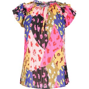 NAEMI Blouse 'Fashion Look'  geel / pink / rosa / zwart