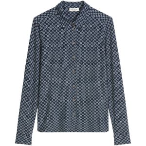 Marc O'Polo - Blouse - Marine / Hemelsblauw / Wit