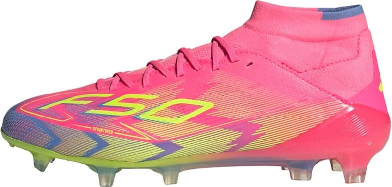 Adidas - F50 Elite Mid FG - Voetbalschoenen - Zwart - PRIMEKNIT - Gerecycled Materiaal