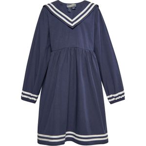 DreiMaster Vintage Jurk  marine / wit