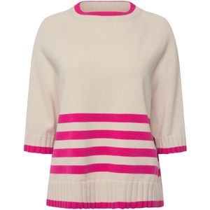 LAURASØN Trui  beige / fuchsia
