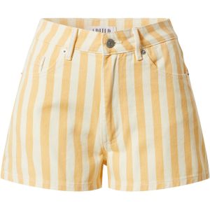 EDITED Jeans 'Jen'  oranje / natuurwit