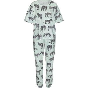 VIVANCE Pyjama 'Dreams '  mintgroen / zwart / wit