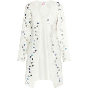 IZIA Gebreid vest  zilver / wit