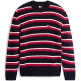 Tommy Jeans - Trui - Marine/Rood/Wit - Gerecycled Materiaal - Lange Mouw