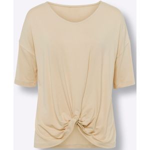 heine - Shirt - Zand - Korte Mouwen - V-hals - 1-delig