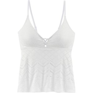 Look - Tankini - Crème - Borduursels - Verwijderbare Softcups