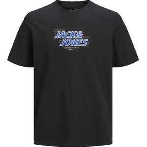 JACK & JONES Shirt  blauw / zwart / wit