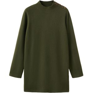 MANGO Gebreide jurk 'HARRY'  olijfgroen
