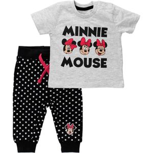 DISNEY Set 'Minnie Mouse'  grijs gemêleerd / rood / zwart / wit