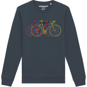 Watapparel Sweatshirt ' Fahrräder '  antraciet / gemengde kleuren
