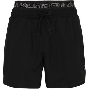 Karl Lagerfeld Zwemshorts 'IKON'  zwart / wit