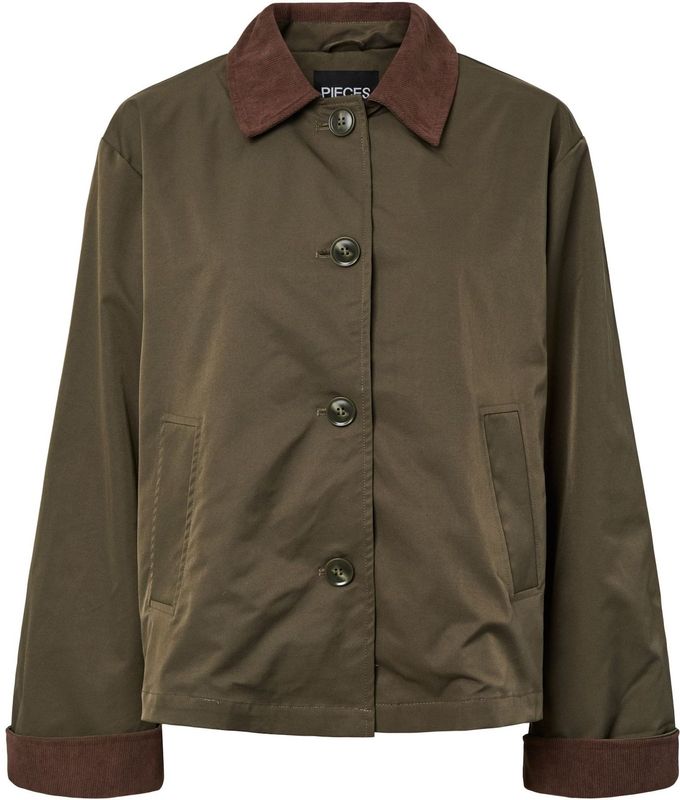 Pcjorma - Jas - Polyester - Knoopsluiting - Lange Mouwen - Kort