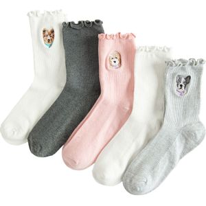 Cool Club Sokken  lichtgrijs / donkergrijs / rosa / wit