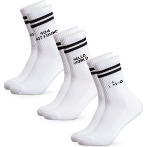 Occulto Sportsokken 'William'  zwart / wit