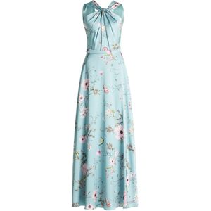 Vera Mont - Avondjurk - Hemelsblauw Groen Rosa - Maxi Lengte - Bloemenprint