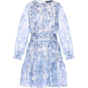 faina Jurk  blauw / wit
